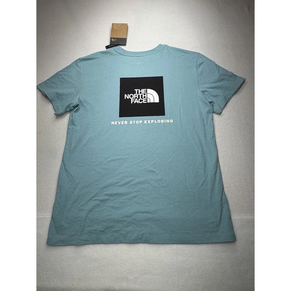 The North Face Women's Short Sleeve Box NSE T-Shirt Blue Size XL NWT - Picture 3 of 8